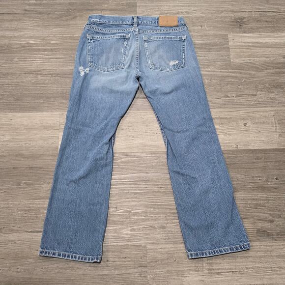 Vintage Hollister Light Washed Distressed Denim Blue Jeans - Picture 2 of 6